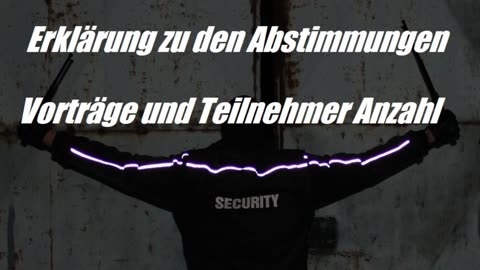 Erklärung zu den Abstimmungen Vorträge und Teilnehmer Anzahl