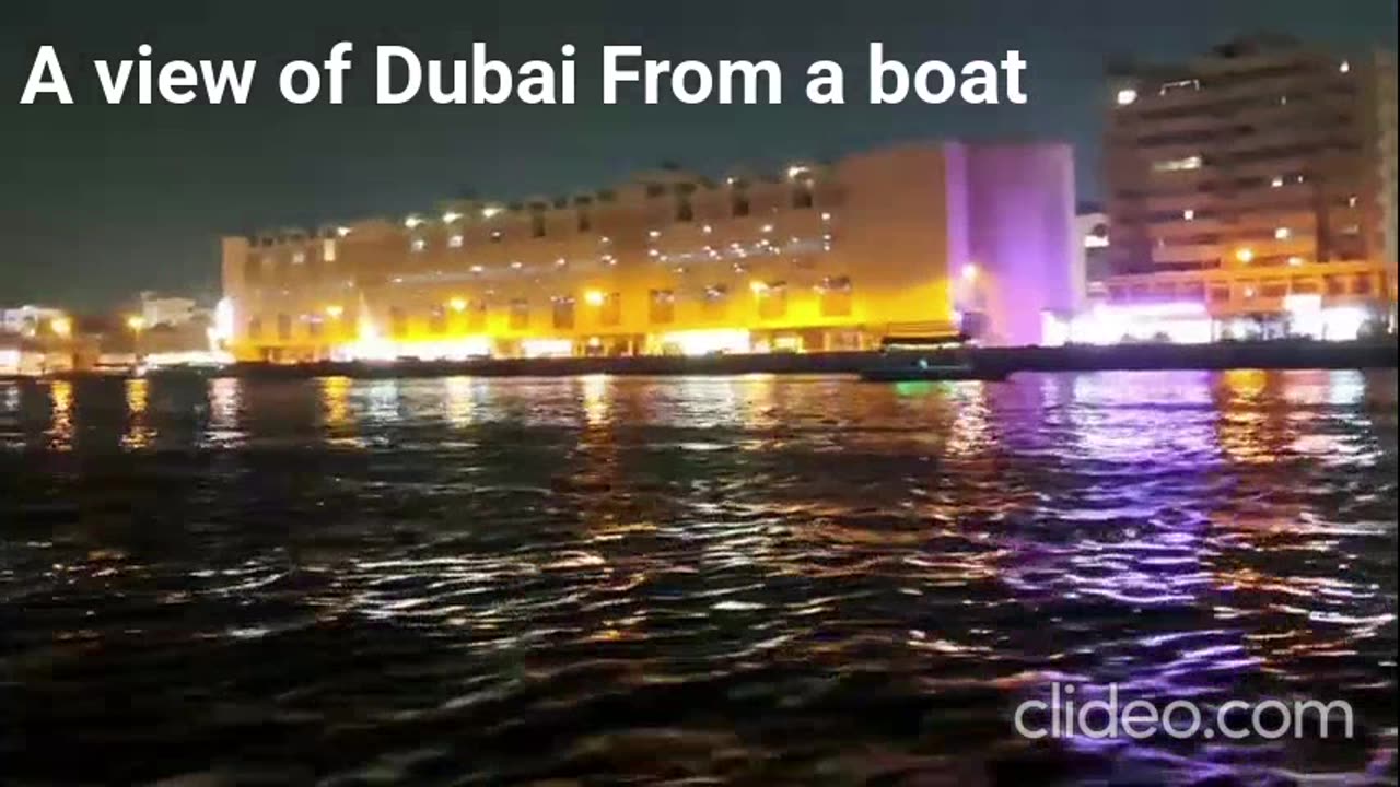 A view of Dubai from its abra ride