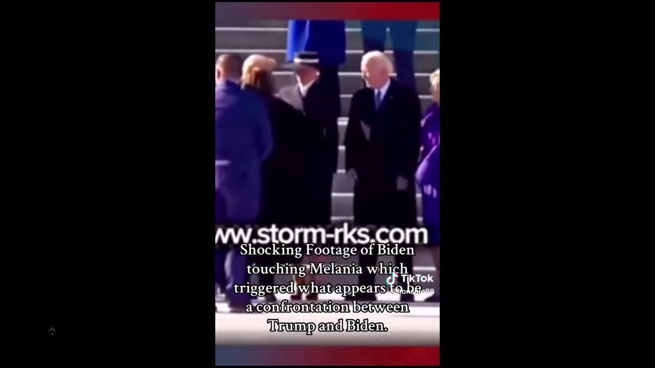 Whoa, I've never seen this angle before! Biden touched Melania - started fight