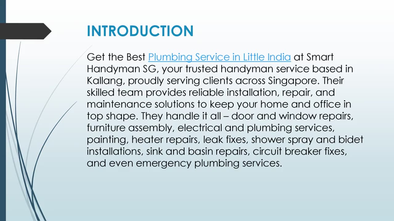 Get the Best Plumbing Service in Little India