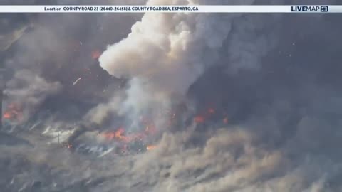 Massive explosion at fireworks factory in Yolo County, California.