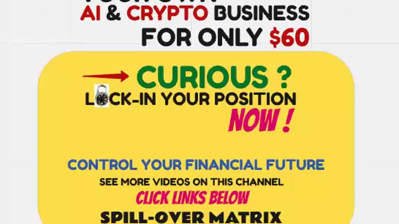 SAVE CLUB - START YOUR OWN AMAZING AI & CRYPTO ONLINE BUSINESS FOR ONLY $60 - TOP TEAM ROB BUSER