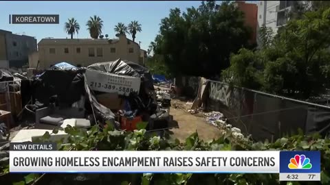 Homeless people in Koreatown encampment stealing electricity from next door