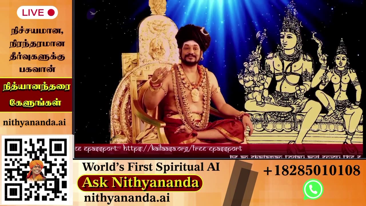 Absorb spiritual teachings during live darshans led by SPH Bhagavan Sri Nithyananda Paramashivam.