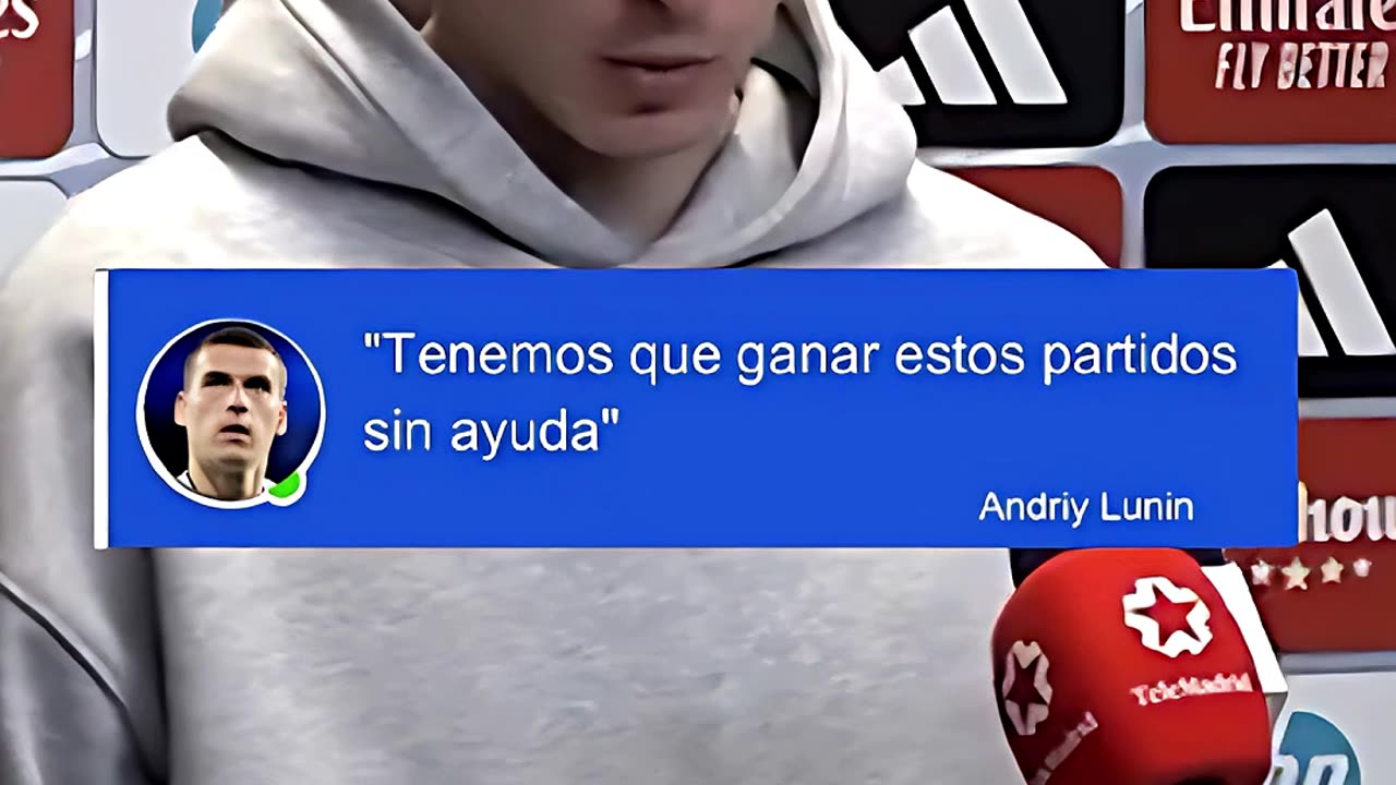 ⚽🔥 Lunin pide que el Real Madrid gane SIN AYUDAS ARBITRALES 💥👀