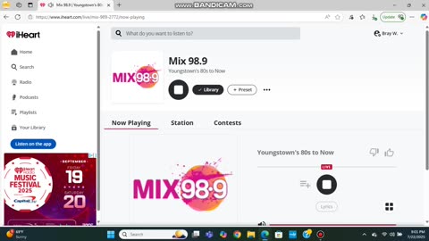JULY 22 2025 MIX 98.9 PART 2