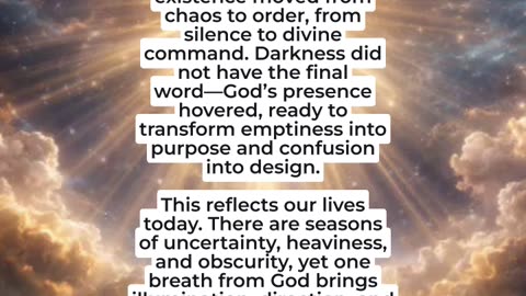 IN THE BEGINNING: LIGHT OVER CHAOS