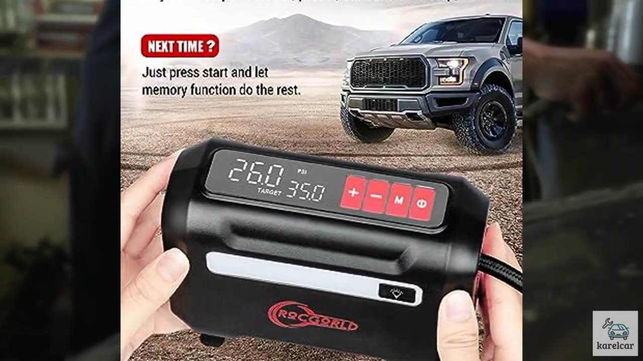 ROCGORLD R8 Tire Inflator Portable Air Compressor, DC 12V Air Compressor Portabl