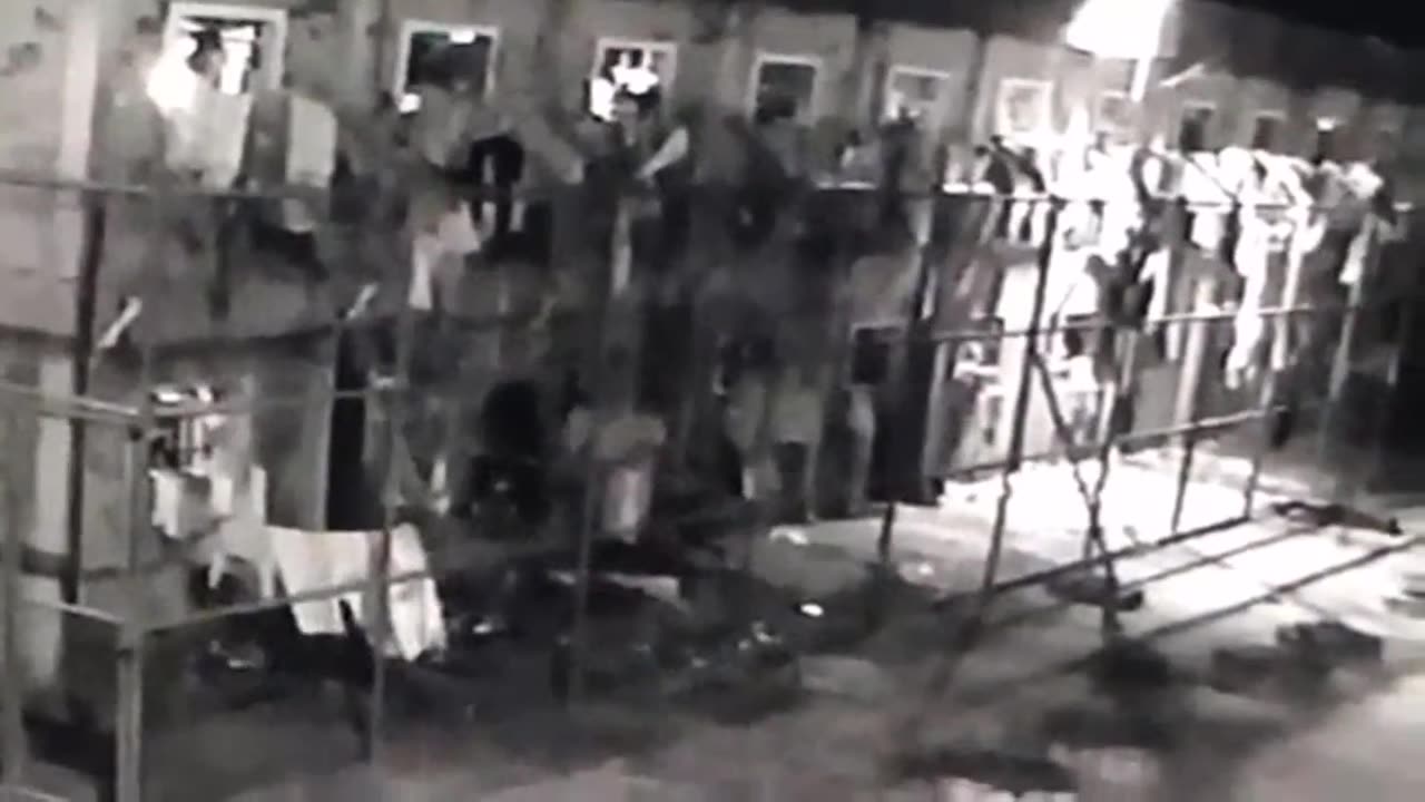 floating black demon in prison