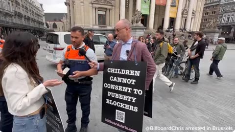 Billboard Chris Arrested in Brussels