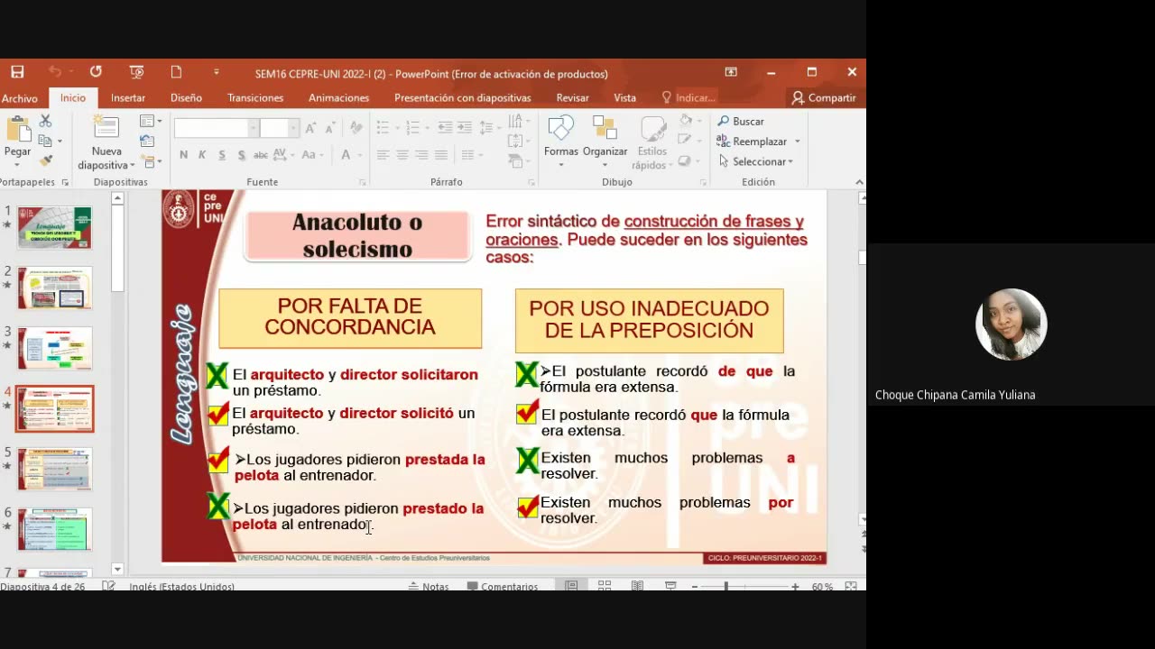 CEPRE UNI 2022 - 1 | Semana 16 | Lenguaje