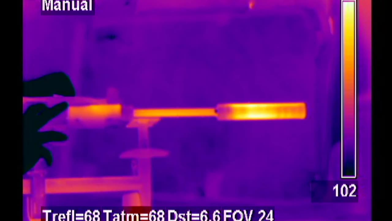 UZI 45ACP with AAC Suppressor firing in Mid Infrared