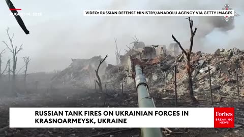 Russian MoD Releases Combat Footage Of Tank Engaging Ukrainian Forces As Trump-Putin Summit Looms