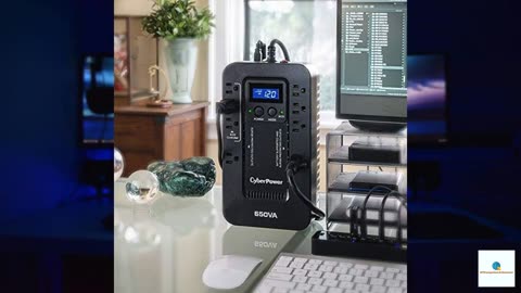CyberPower EC650LCD Ecologic Battery Backup & Surge Protector UPS System, 650VA/390W, 8 Ou