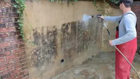 Pressure Washing An Abandoned Mansion