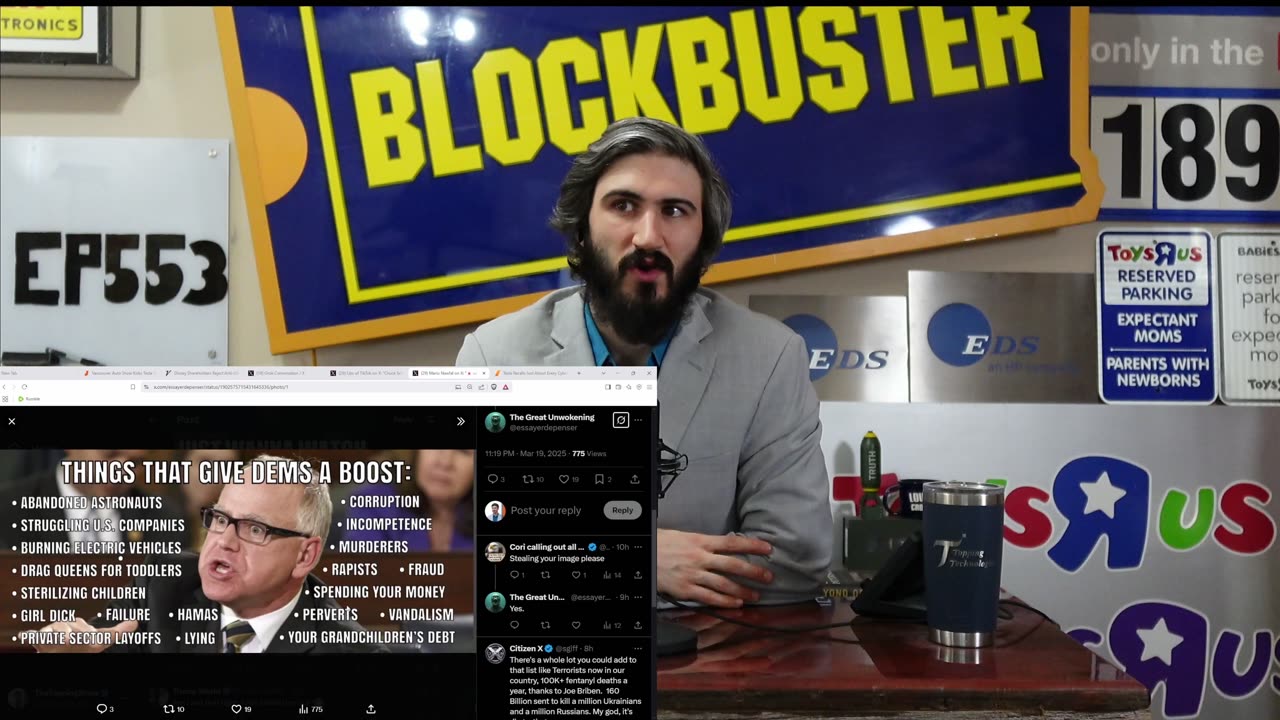 Chuck Schumer admits dems place activist not judges, Tim Walz jolly over Tesla stock | Ep .553