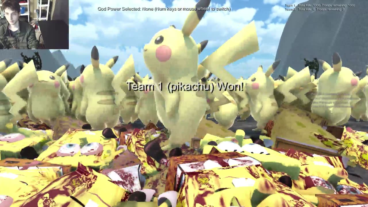 Outtake #3,148 Of 1,000 SpongeBob SquarePants VS 1,000 Pikachus From The Pokemon Series