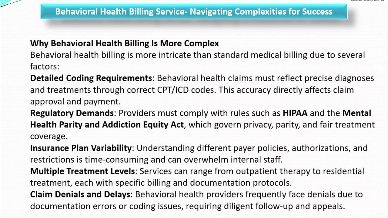 Behavioral Health Billing Service- Navigating Complexities for Success