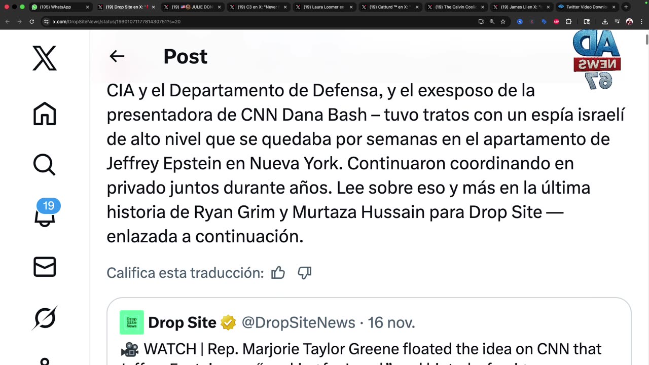 11/18/2025 Jeffrey Epstein el controlador de las elites.