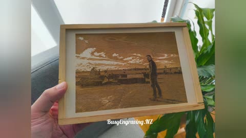 Photo engraving on MDF wooden box