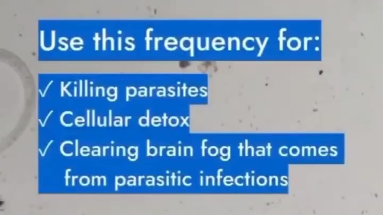 Frequency kills parasites ?
