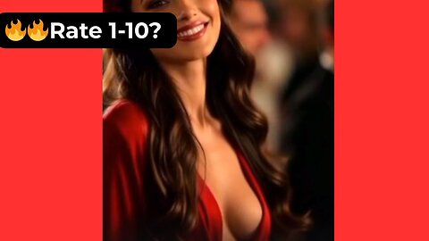 🔥 Rate Her Chest in This Red Dress 1-10? 😍 Supermodel 4K