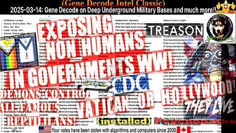 2025-03-14: Gene Decode on Deep Underground Military Bases and much more! (compilation version)