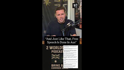 “And Just Like That, Free Speech Is Done In Aus”
