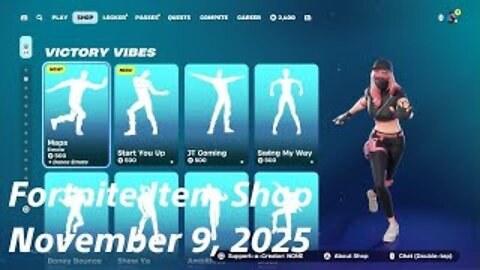 Fortnite Item Shop|November 9, 2025(*New* Emotes)