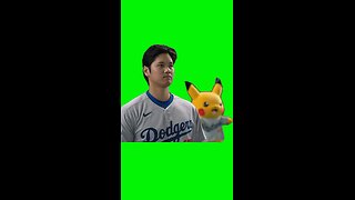 Pikachu Lurking Behind Ohtani | Green Screen