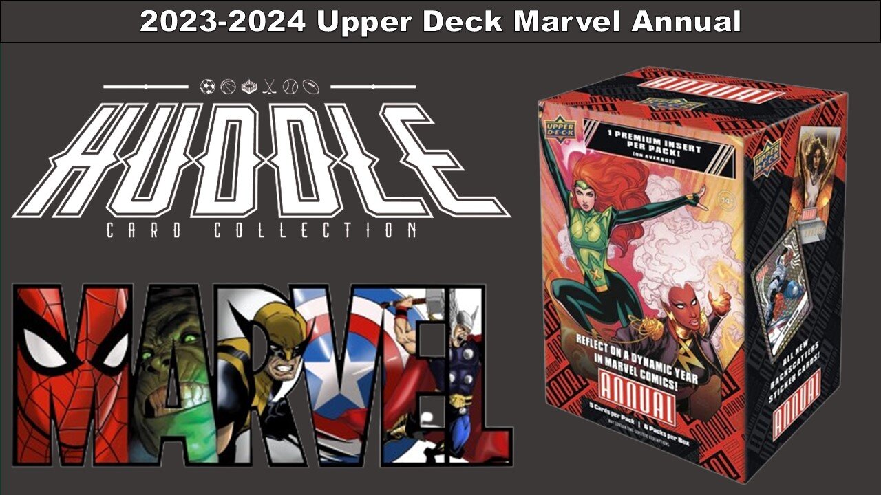 Pulling Blaster Box Blue Foil Cards From A 2023-2024 UD Marvel Annual Blaster Box