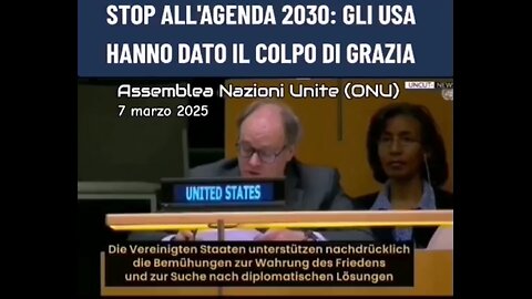 STOP AGENDA 2030: GLI STATI UNITI DANNO IL COLPO DI GRAZIA