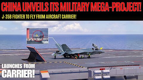 J-35B Fighter LAUNCHED! China’s First Catapult Carrier Strike!