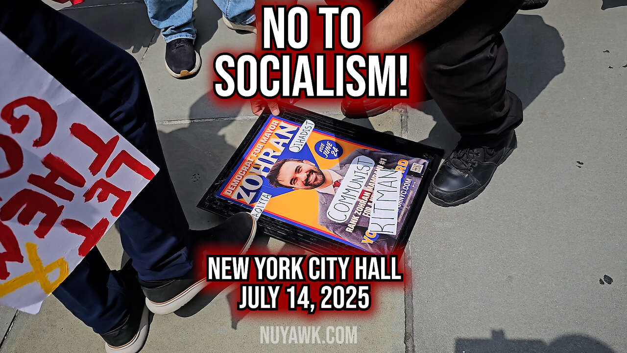 NYC Against Socialism 🏴‍☠️ City Hall 7/14/2025