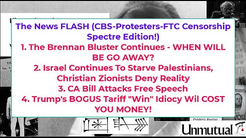 Liberty Conspiracy LIVE 7-28-25 Tariff Terror, Gaza Starvation, CBS