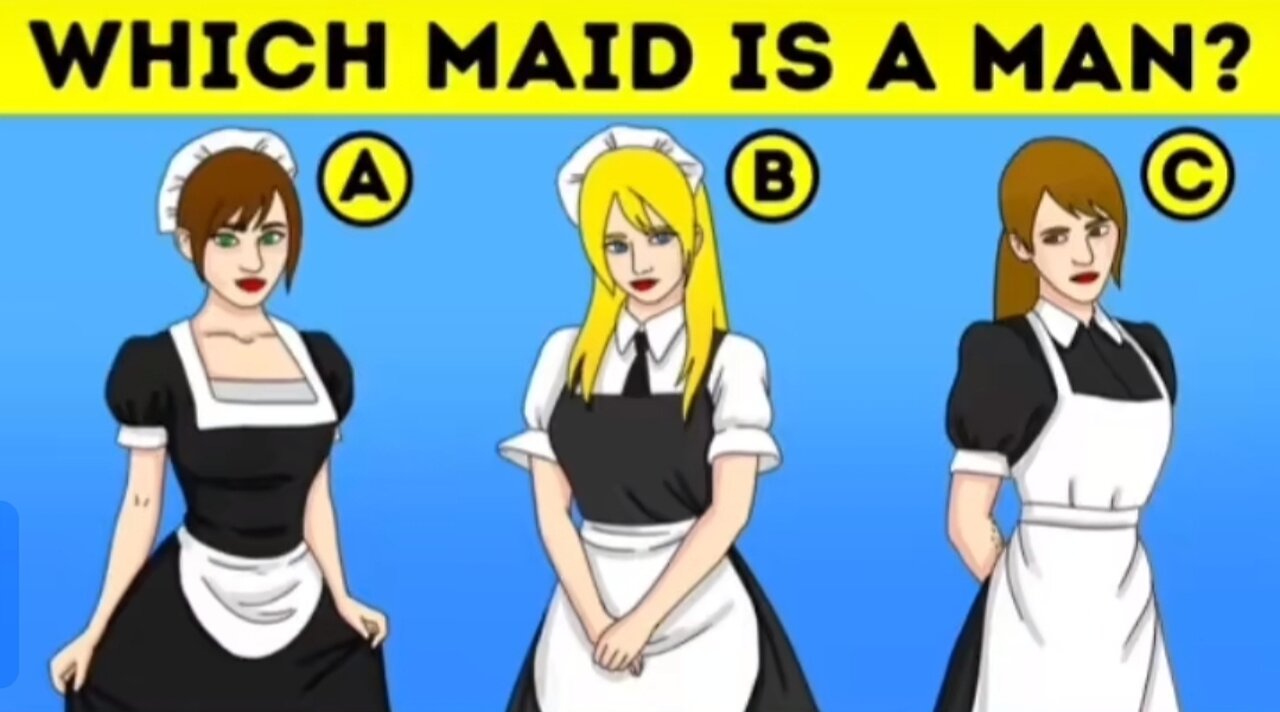 Which Maid Is Actually a Man? 🕵️‍♂️ Can You Spot It?