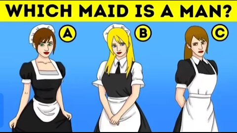 Which Maid Is Actually a Man? 🕵️‍♂️ Can You Spot It?