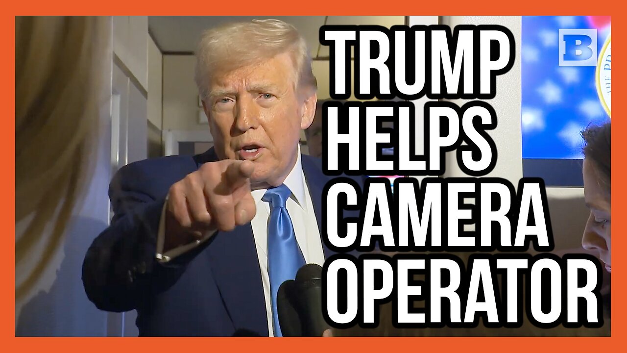 "You're in the Way of That Camera" President Trump Helps Camera Operator
