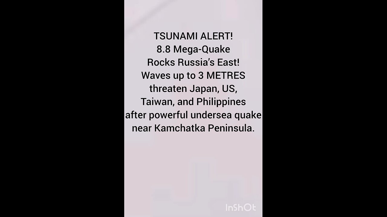 TSUNAMI ALERT!