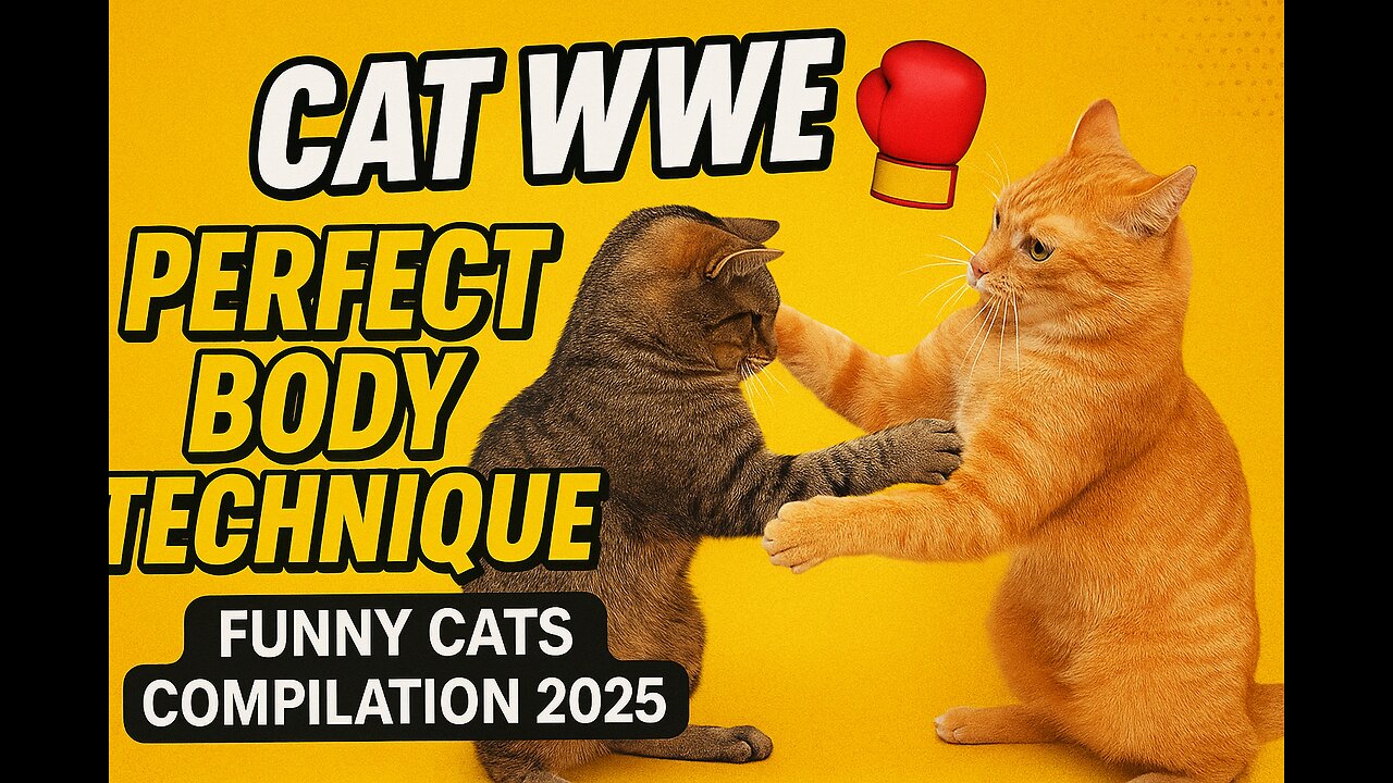 Cat WWE 🥊 Perfect Body Technique | Funny Cats Compilation 2025