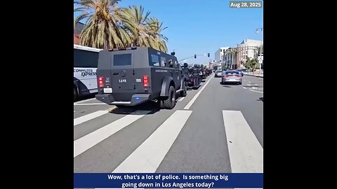 Global Pulse: 🔥Wow, that's a lot of police. Is something big going down in Los Angeles today?