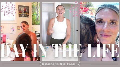 Going To The Pool, Homeschool Lessons, And Cooking Dinner! | Day In The Life Of A Homeschool Family!