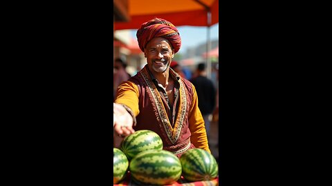 Dwayne Johnson at the fruit market