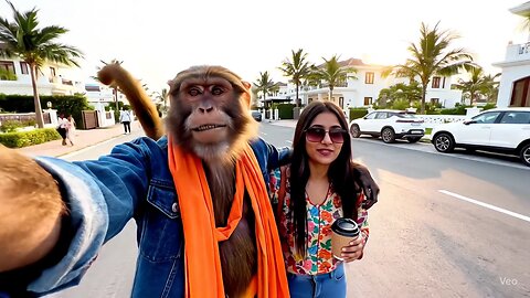 monkey vlogging in ducki bahi