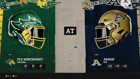 College football 26 Akron dynasty game 1