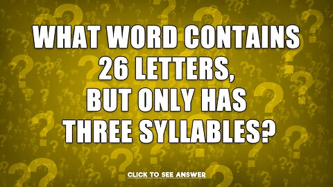 Do you know the answer to this riddle?