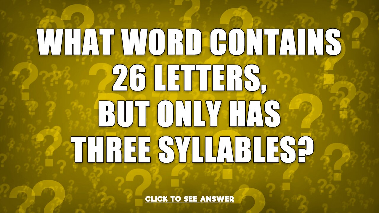 Do you know the answer to this riddle?