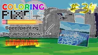 Coloring Pixels - Speedpainting The Whole Book! #34 (Landmarks)
