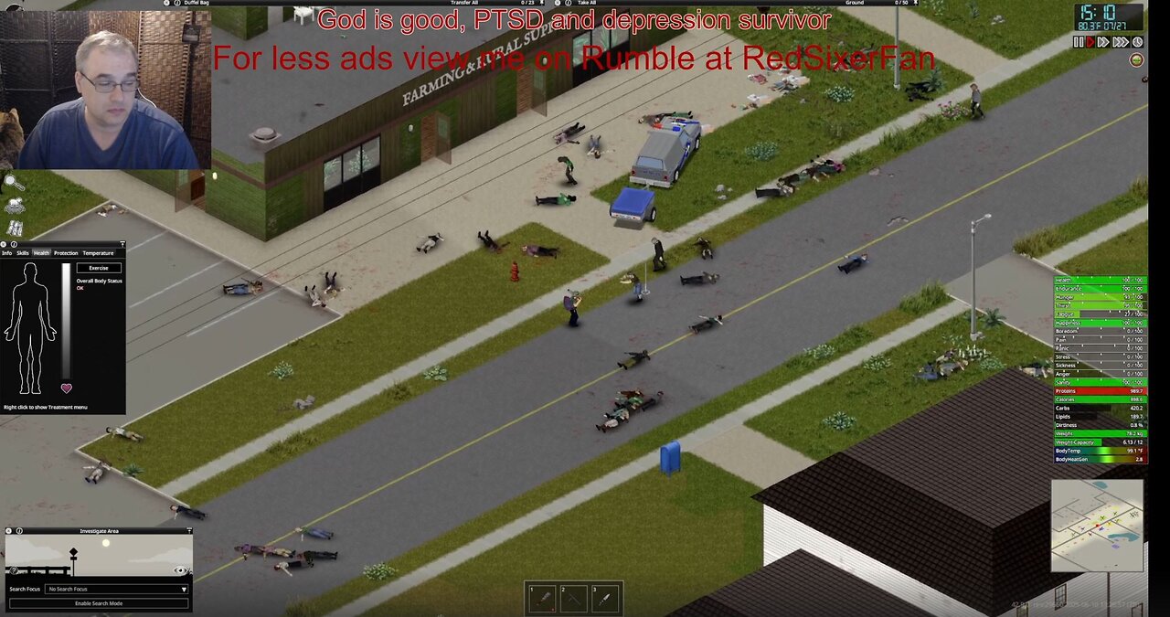 Project Zomboid, zero stats in winter!!!! Enjoy the tunes, say hello