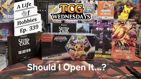 TCG Wednesday ft Prismatic Evolutions Surprise Box, EoE, One Piece e339